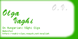 olga vaghi business card